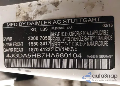 2016 Mercedes-Benz Gle 350 4Matic из США, поврежденный, VIN 4JGDA5HB4GA685010